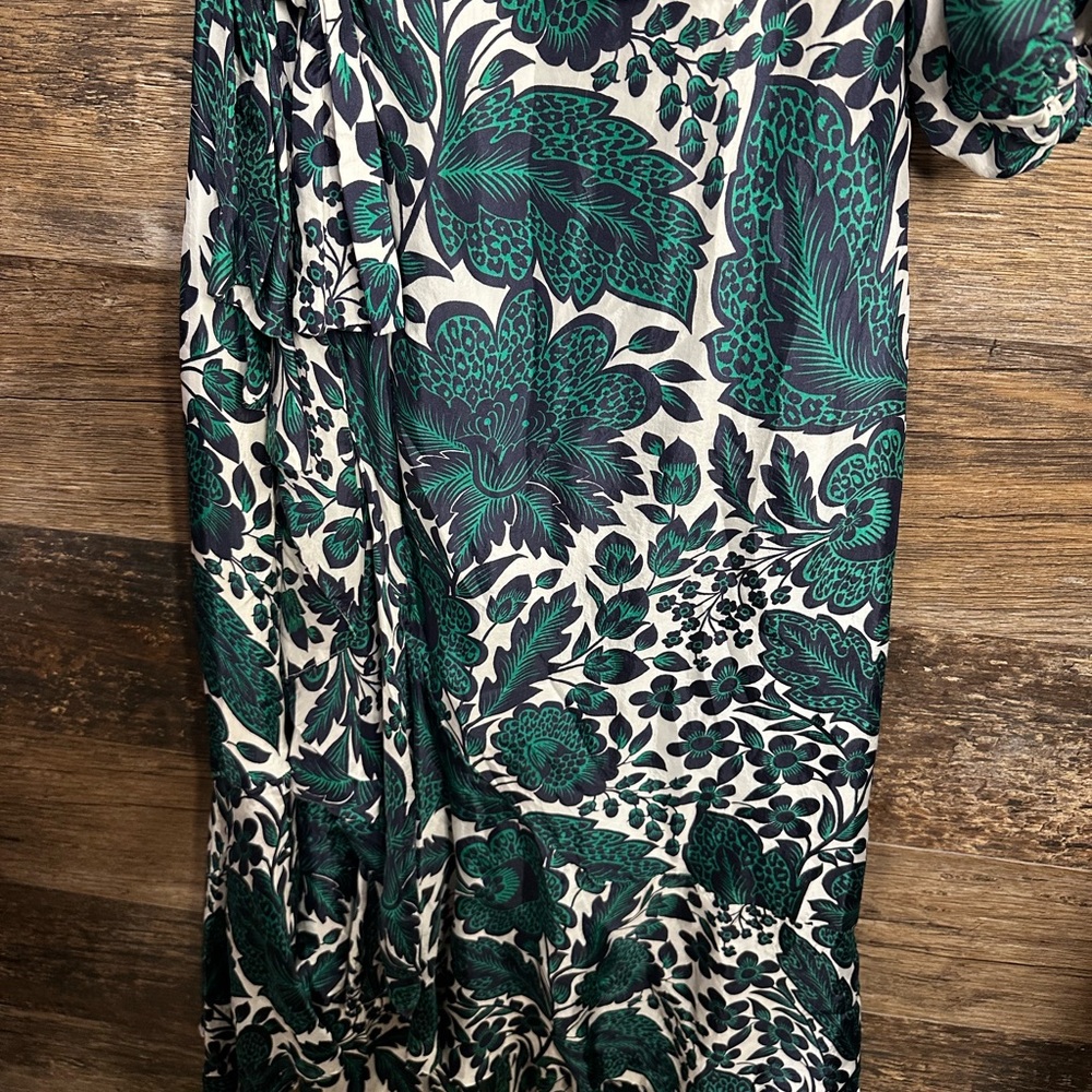 J. Crew Teal and White One-Shoulder Floral Dress - Picture 3 of 15